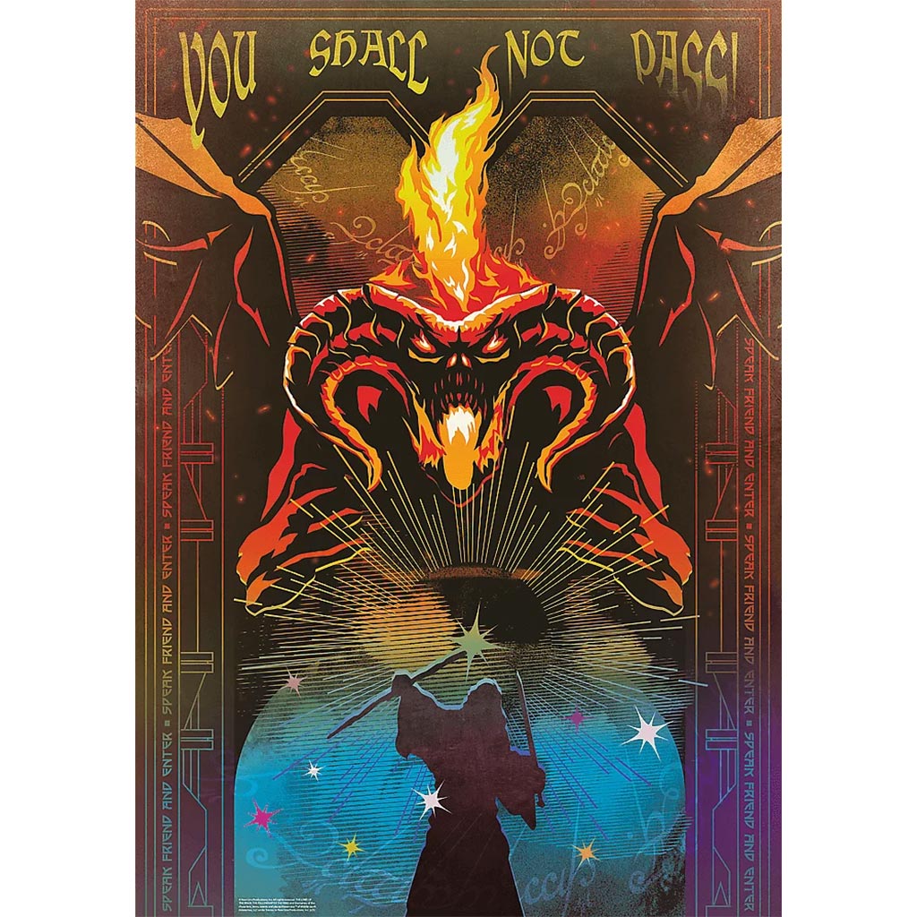 Pán prsteňov Gandalf a Balrog súboj 1000-dielne Prémiové plus quality puzzle - Trefl kép 2