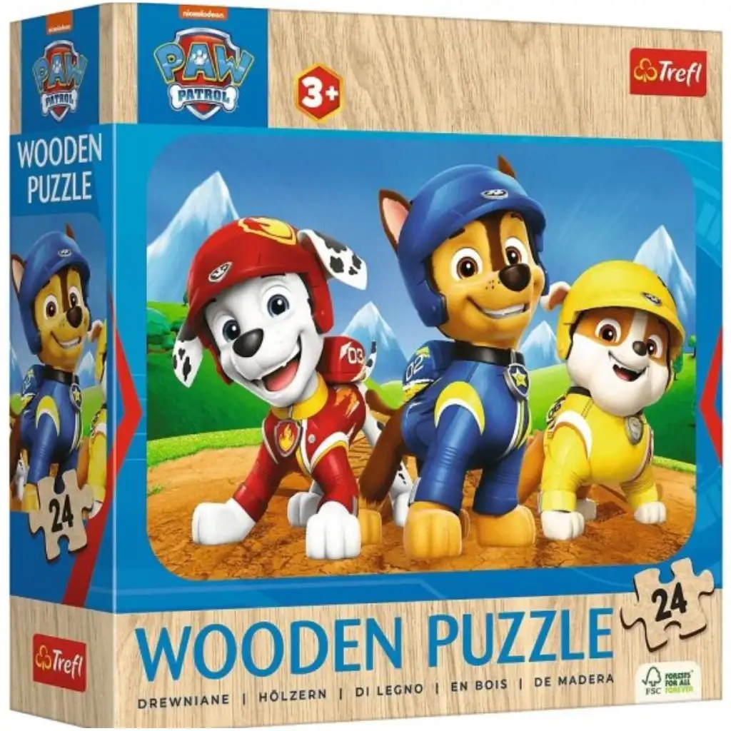 Paw Patrol 24-dielna drevená skladačka - Trefl