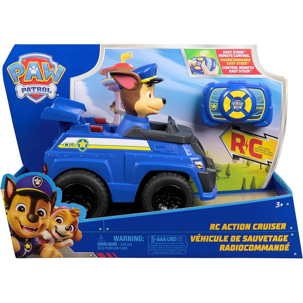 Paw Patrol: RC Chase vozidlo na diaľkové ovládanie 25 cm - Spin Master