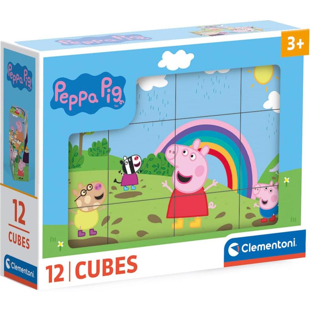 Peppa Pig 12-dielna rozprávková kocka - Clementoni