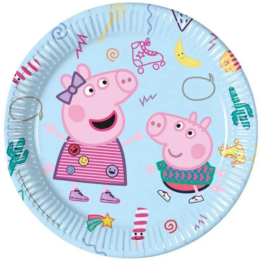 Peppa Pig papierové taniere 8 ks set 23 cm