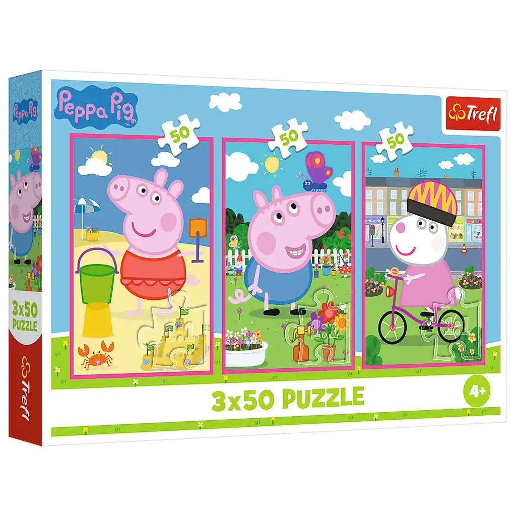 Peppa Pig sila priateľstva 3x50-dielne puzzle - Trefl