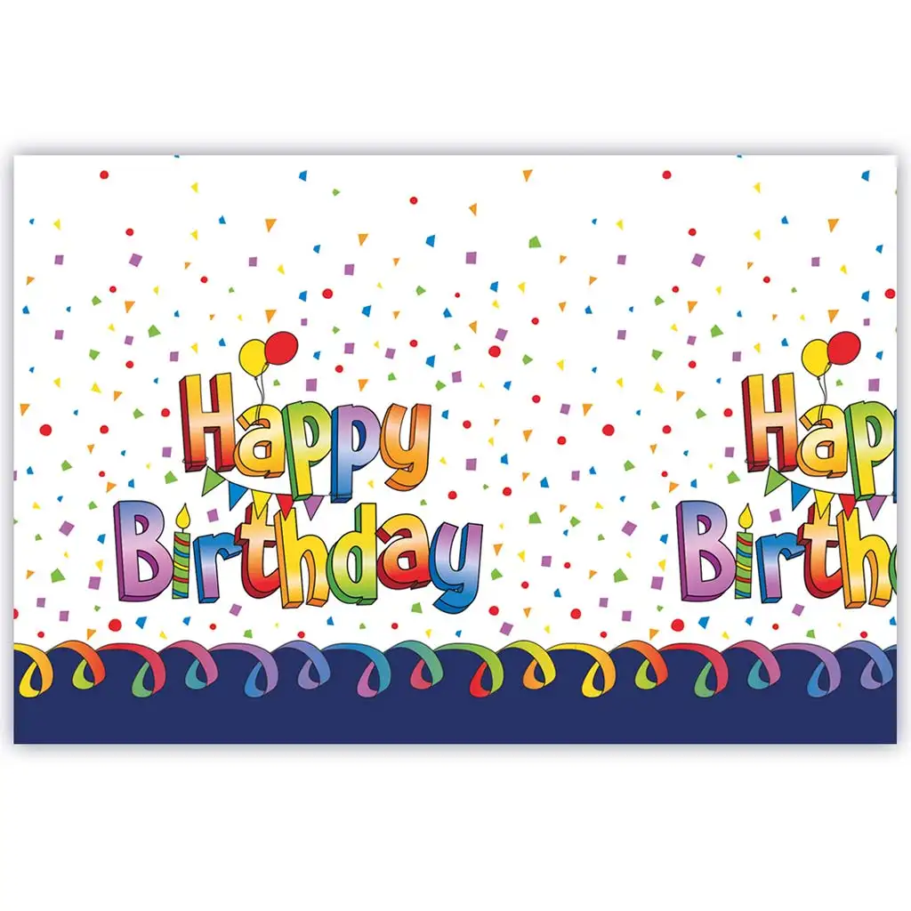 Plastový obrus Happy Birthday – 120x180 cm