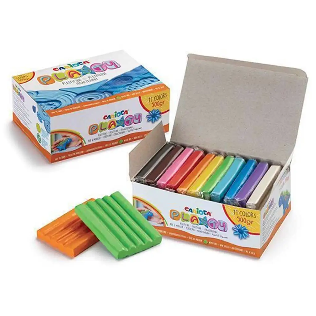 Plasty Modelovacia farebná plastelína 11-dielna sada - Carioca