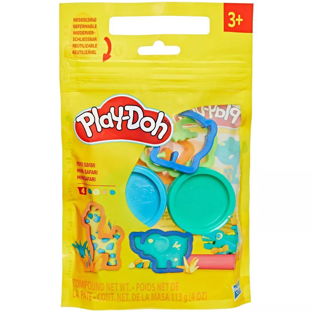 Play-Doh: Mini safari sada modelíny s 4 kelímkami - Hasbro