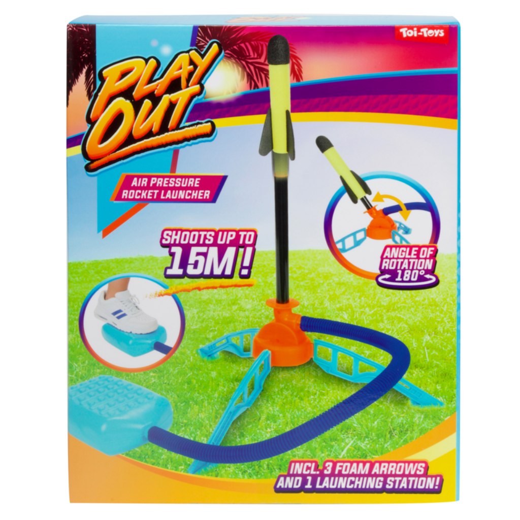 Play Out sada na odpaľovanie penových rakiet s 3 raketami