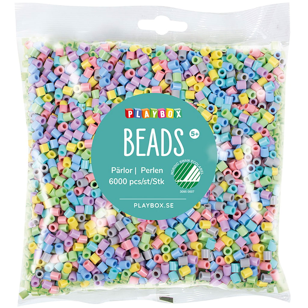 PlayBox: 5 mm MIDI koráliky na žehlenie v pastelových farbách, balenie 6000 ks