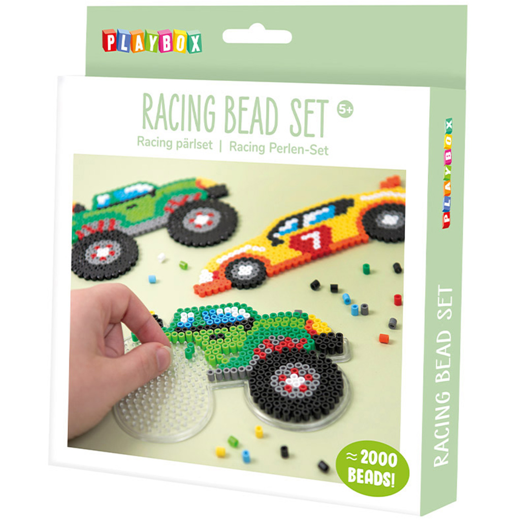 PlayBox: 5 mm MIDI pretekárske auto zo zažehlovacích korálikov, sada