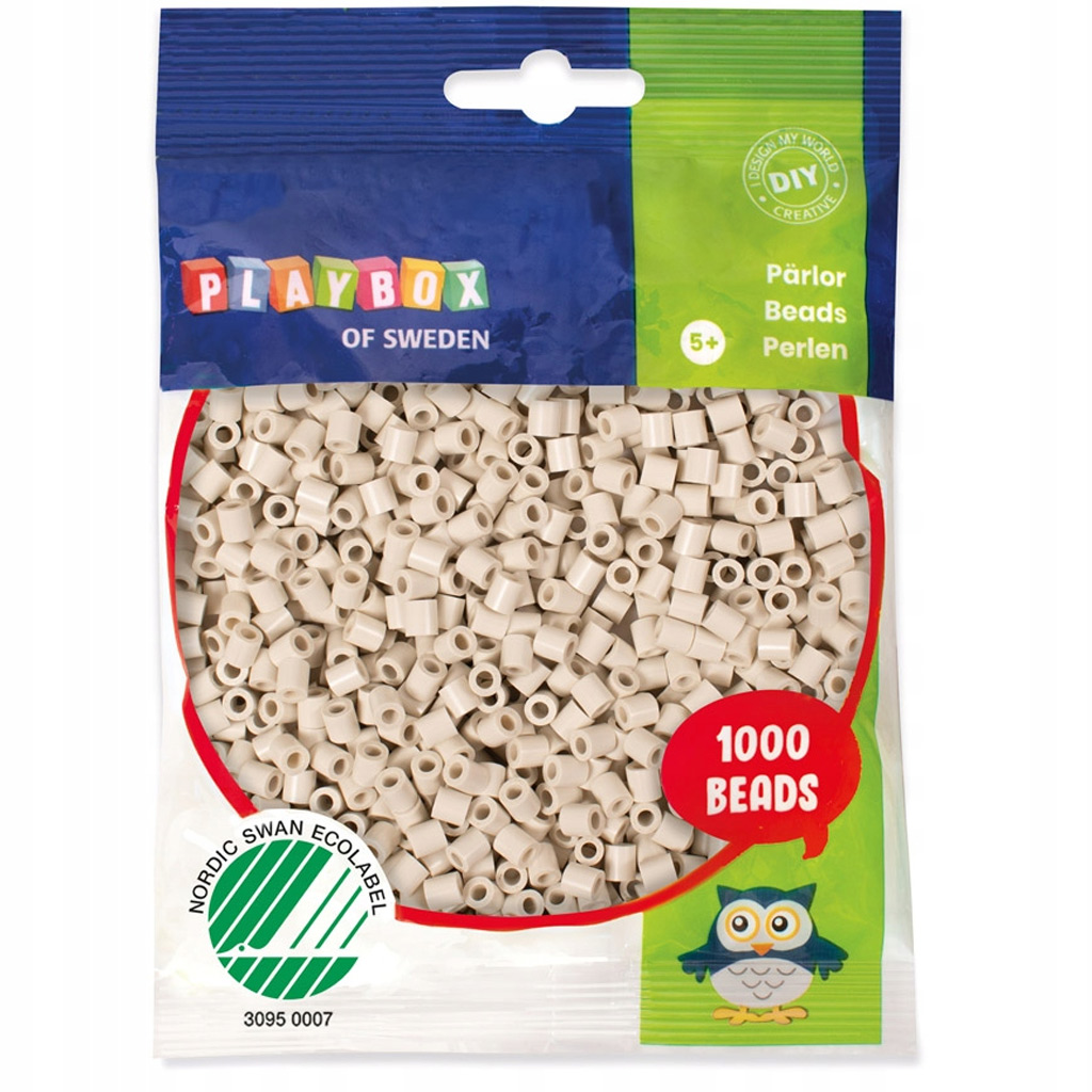 PlayBox: 5 mm MIDI žehliace korálky, balenie 1000 ks, v svetlohnedej farbe