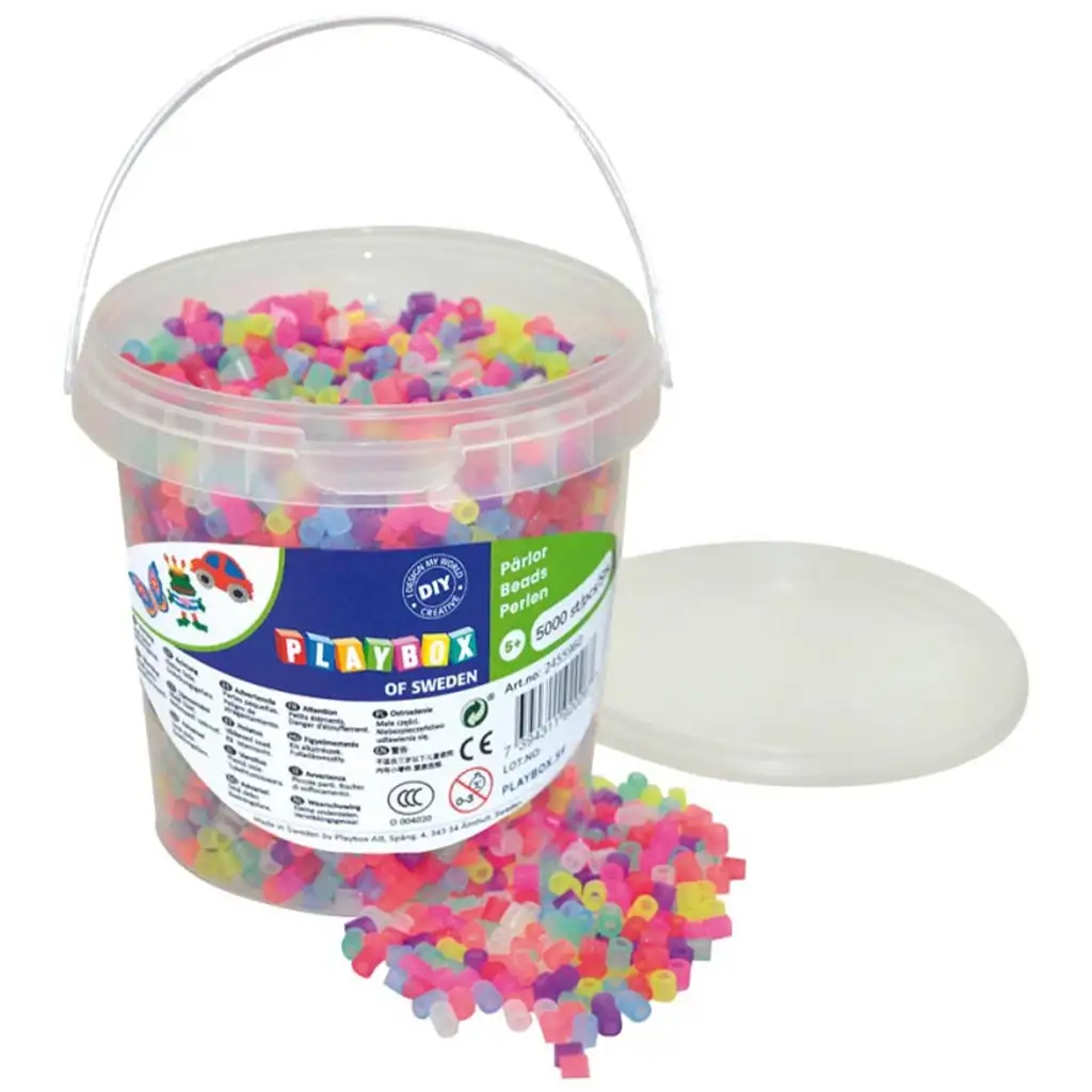 PlayBox: 5mm MIDI nažehlovacie trblietavé korálky 5000ks mix