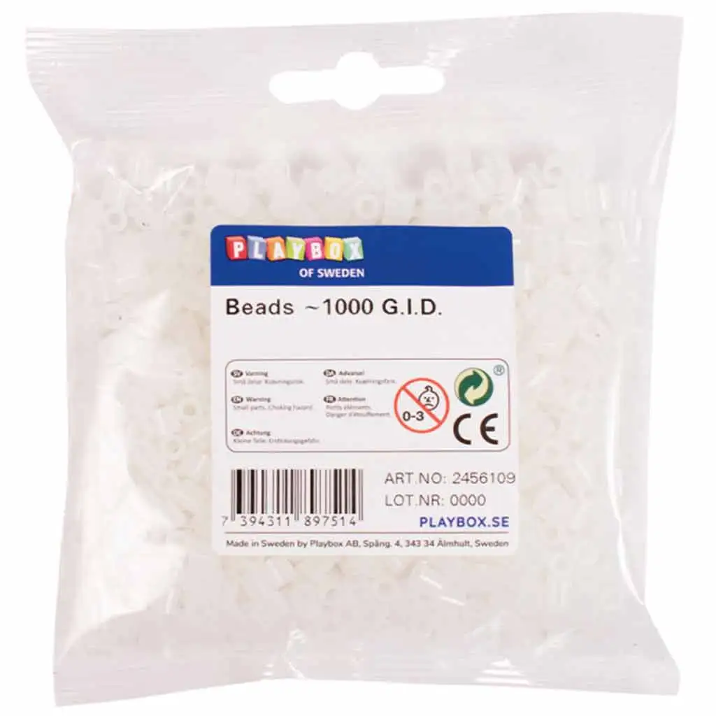 PlayBox: 5mm MIDI tmavé svietiace žehliace korálky, balenie 1000 ks.