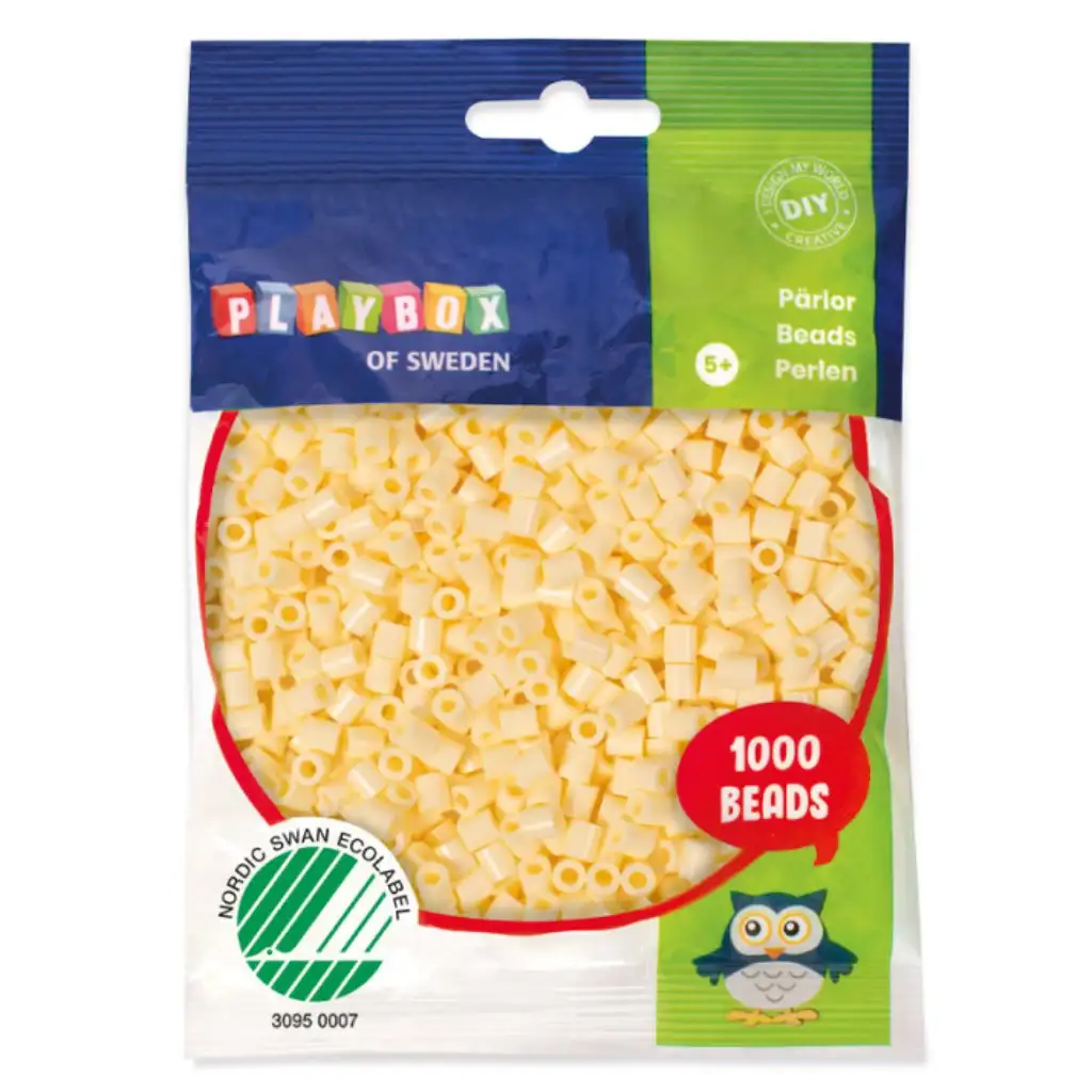 PlayBox: 5mm MIDI zažehlovacie korálky 1000ks v bledožltej farbe