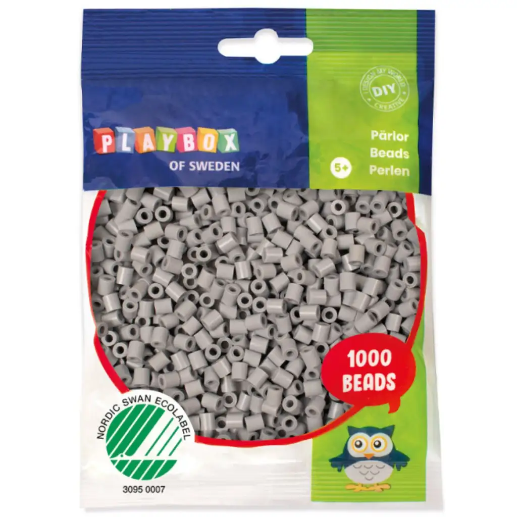 PlayBox: 5mm MIDI zažehlovacie korálky 1000ks vo svetlosivej farbe