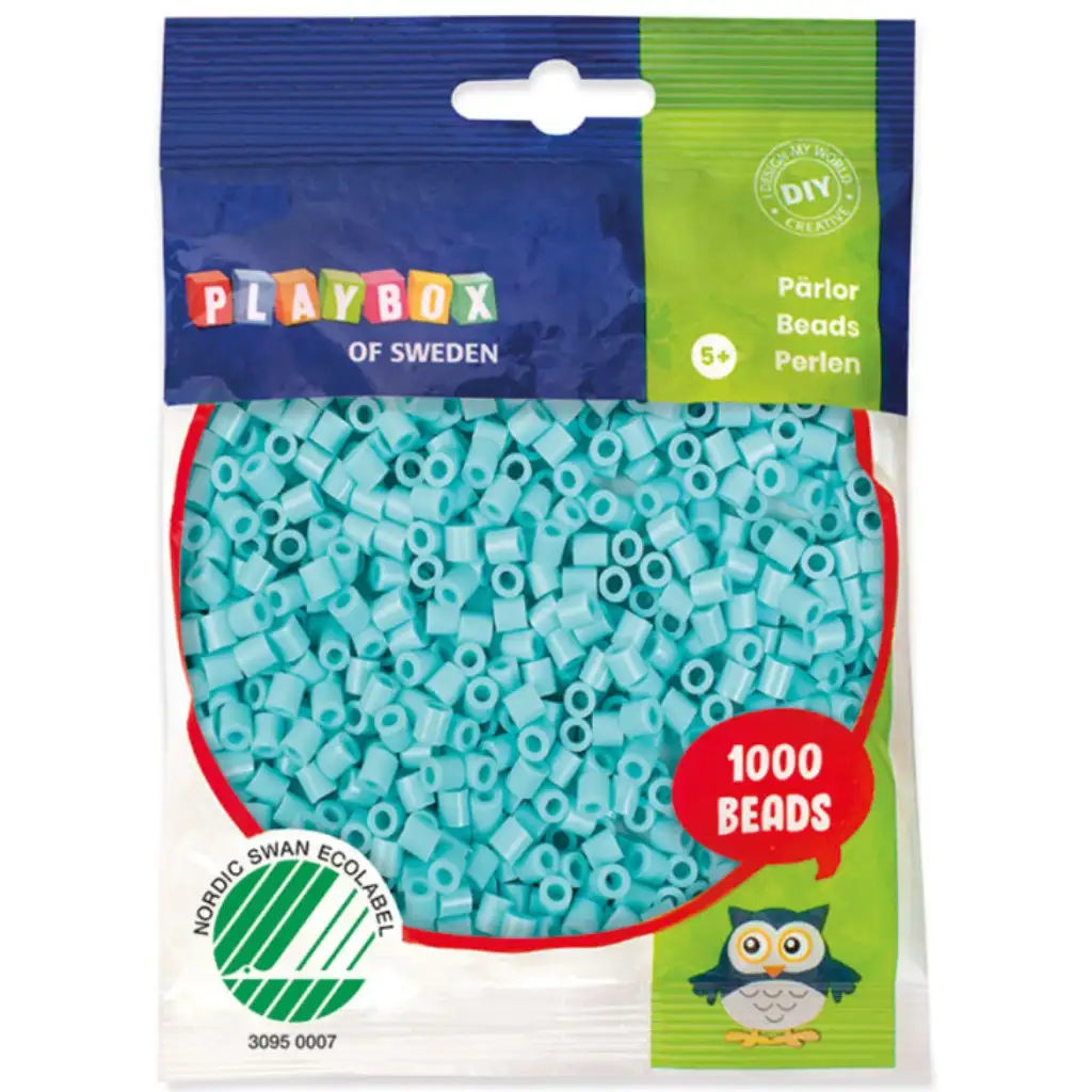 PlayBox: 5mm MIDI žehliace korálky, 1000 ks, pastelovo tyrkysová farba