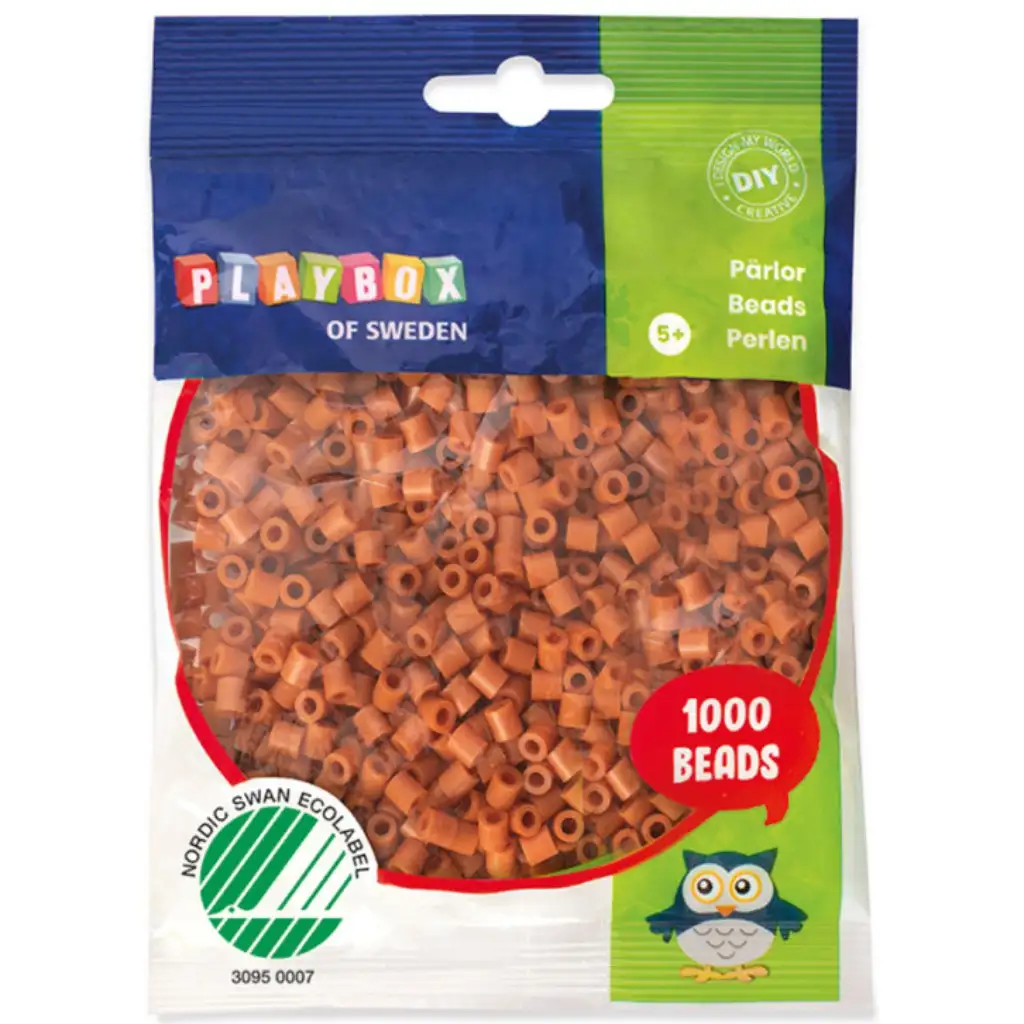 PlayBox: 5mm MIDI žehliace korálky, 1000 ks, svetlohnedá farba