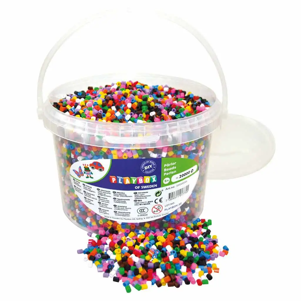 PlayBox: 5mm MIDI žehliace korálky, mix 10 farieb, 20 000 ks.