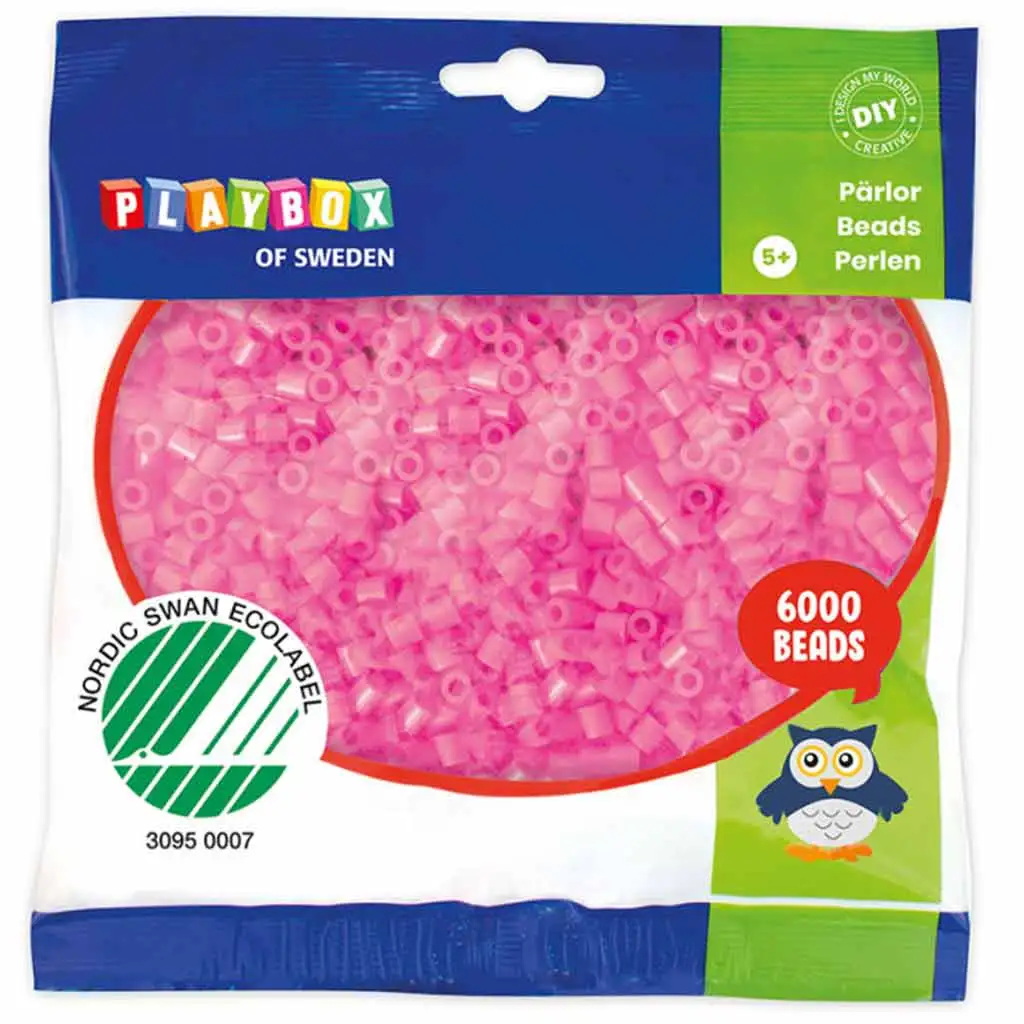 PlayBox: 5mm MIDI žehliace korálky v ružovej farbe, balenie 6000 ks