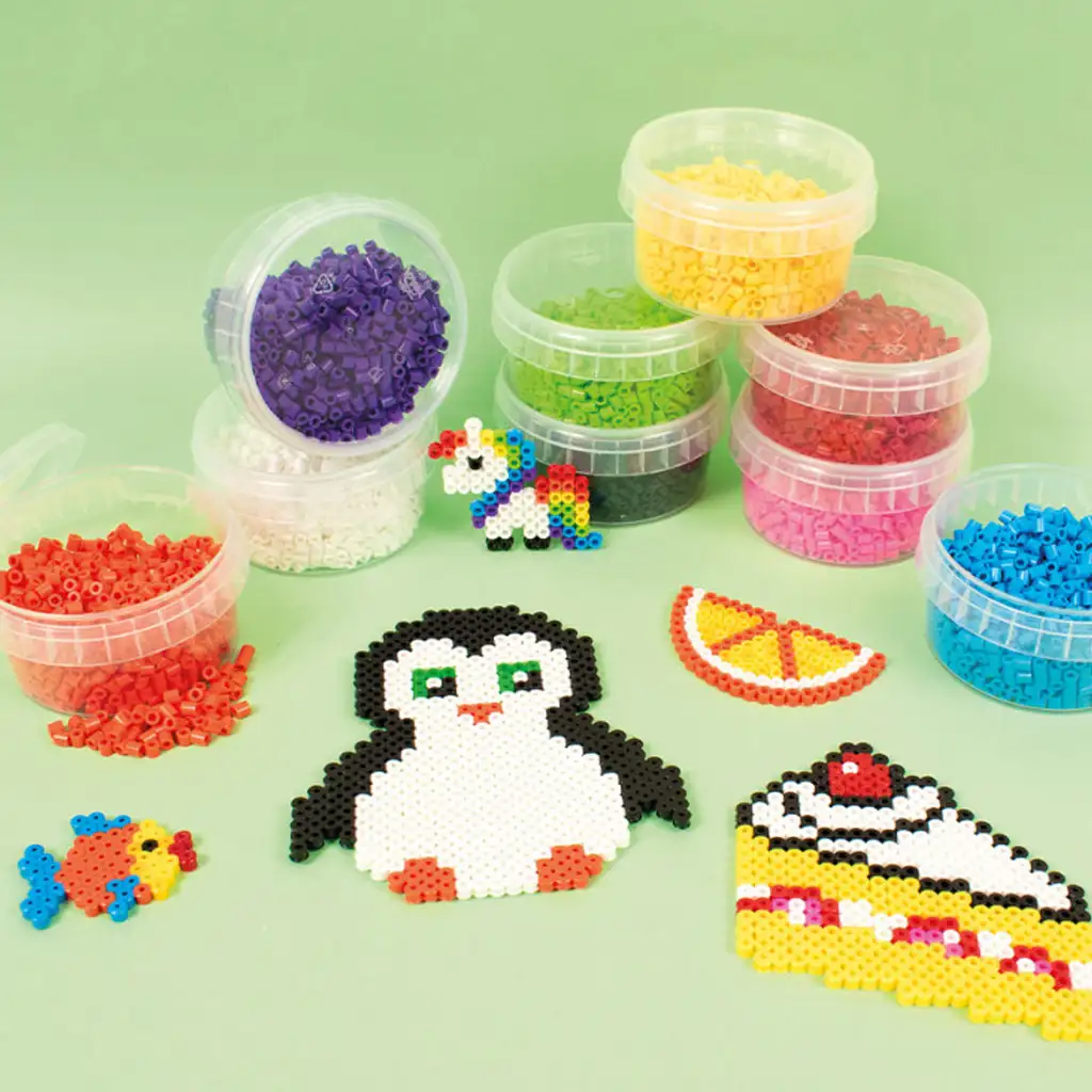 PlayBox: 9mm XL MAXI zažehlovacie korálky v 9 farbách, 10000 ks kép 2