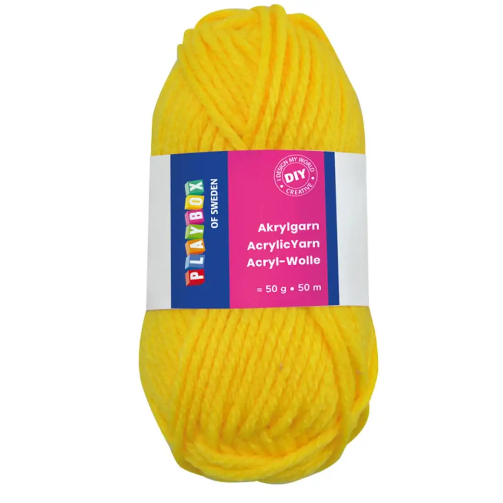 PlayBox: Akrylová priadza 50g žltá kép 1