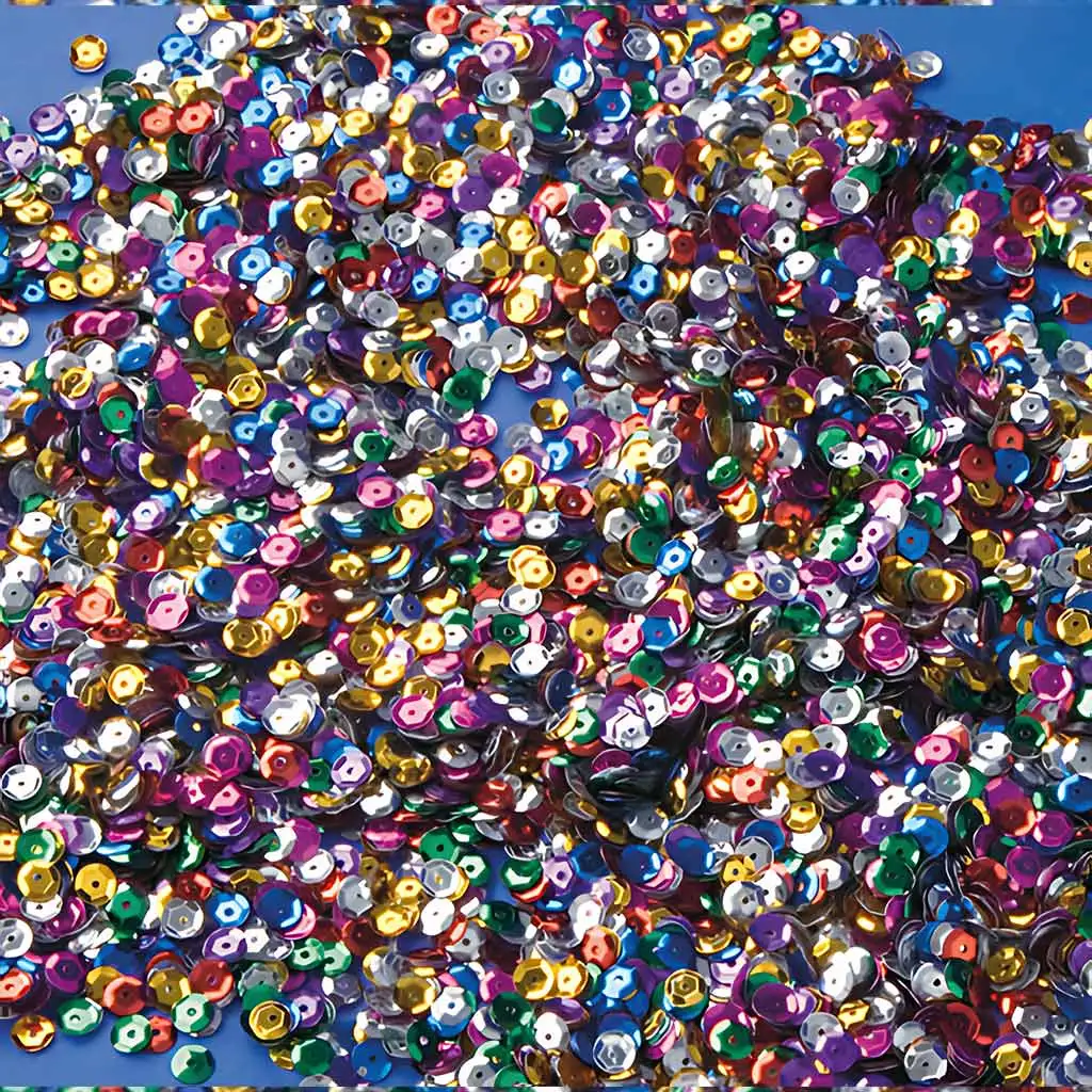 PlayBox: Balenie farebných flitrov 6mm priemer 100g