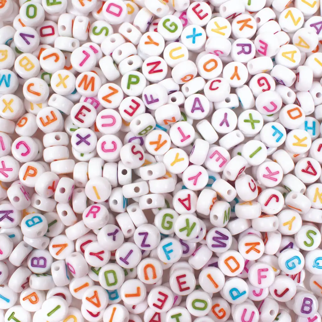 PlayBox: Biela okrúhla perleťová sada korálok 750 ks