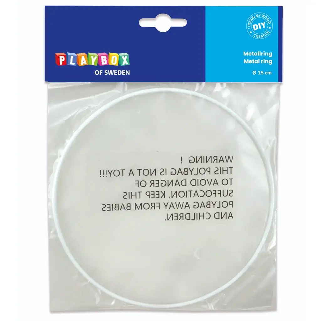 PlayBox: Biely kovový kruh 15 cm