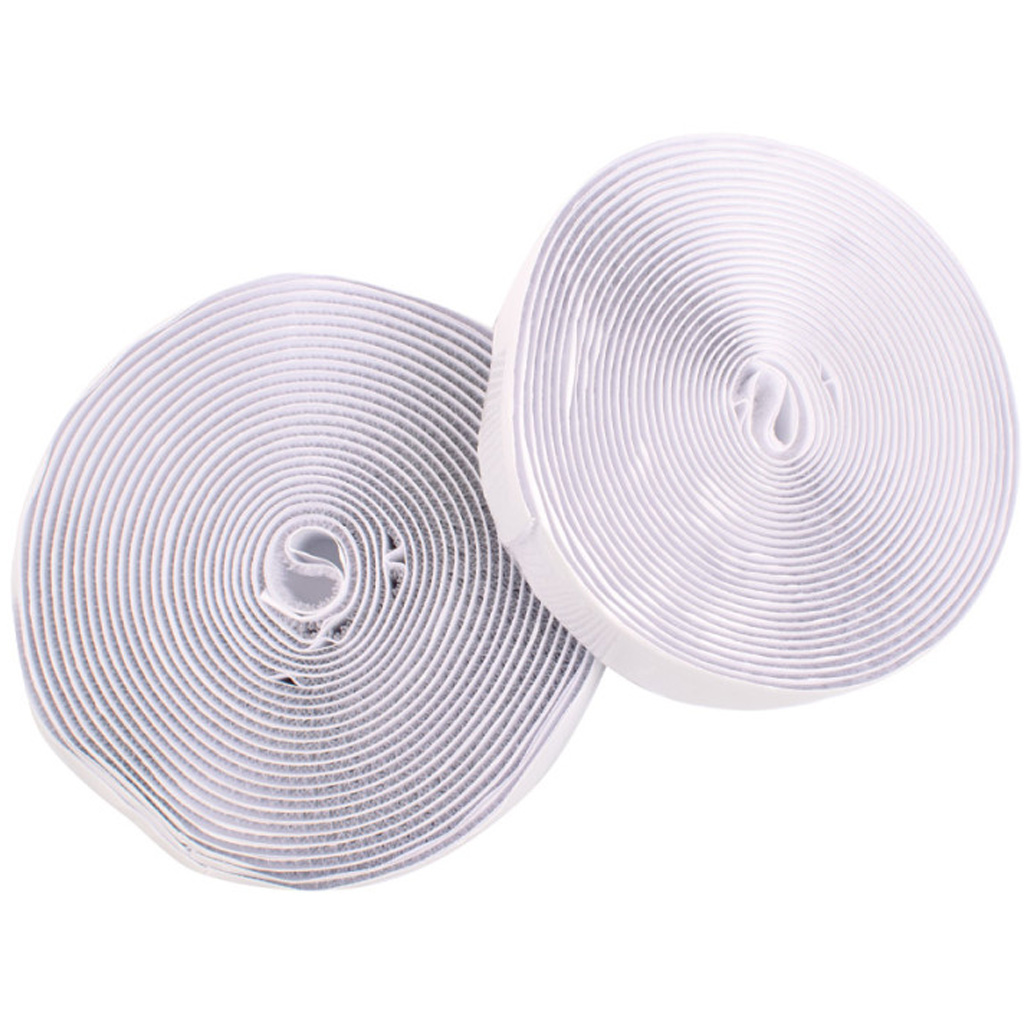 PlayBox: Biely samolepiaci suchý zips v kotúči 20 mm x 5 m