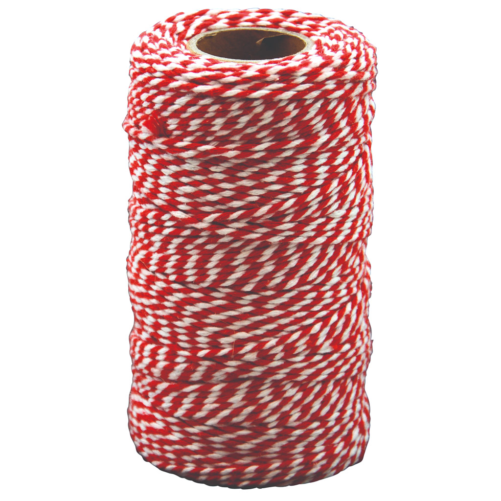 PlayBox: Červeno-biela bavlnená priadza 100m