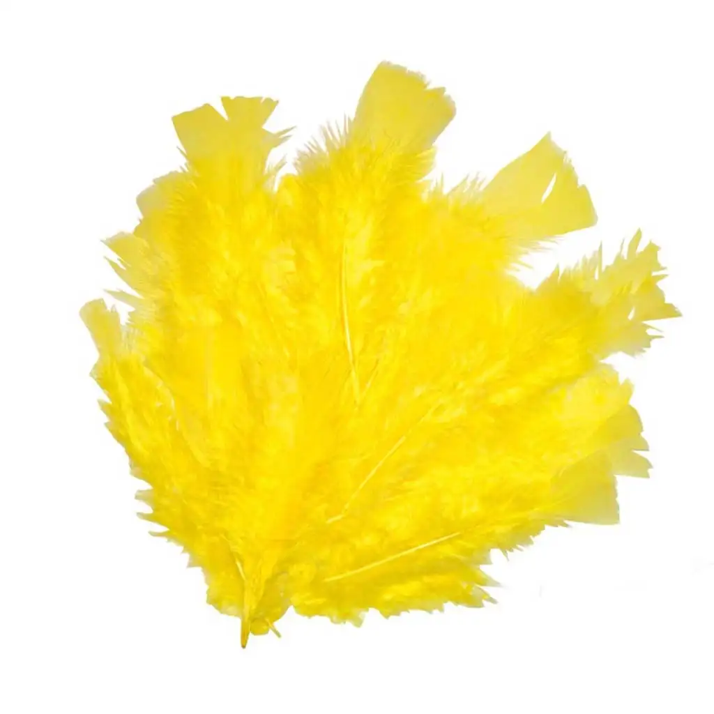 PlayBox: Dekoračné žlté perie z morčacej 48 kusov v balení