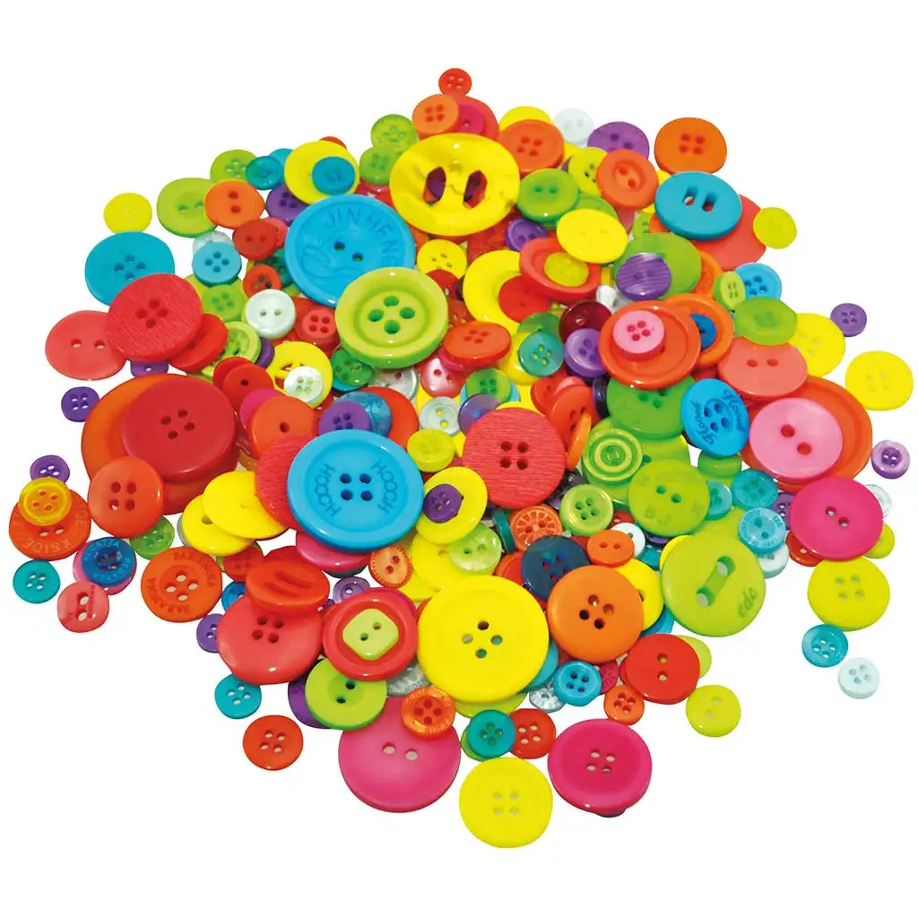 PlayBox: Farebné gombíky v rôznych veľkostiach, balenie 500g