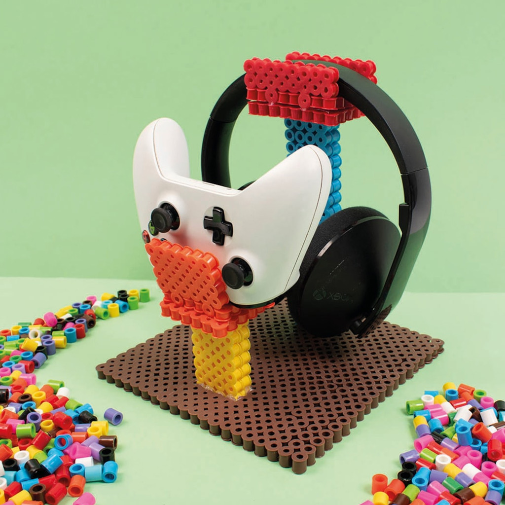 PlayBox: Go Green XL 9 mm žehliteľné koráliky, mix 10 farieb v vedre, 900 ks