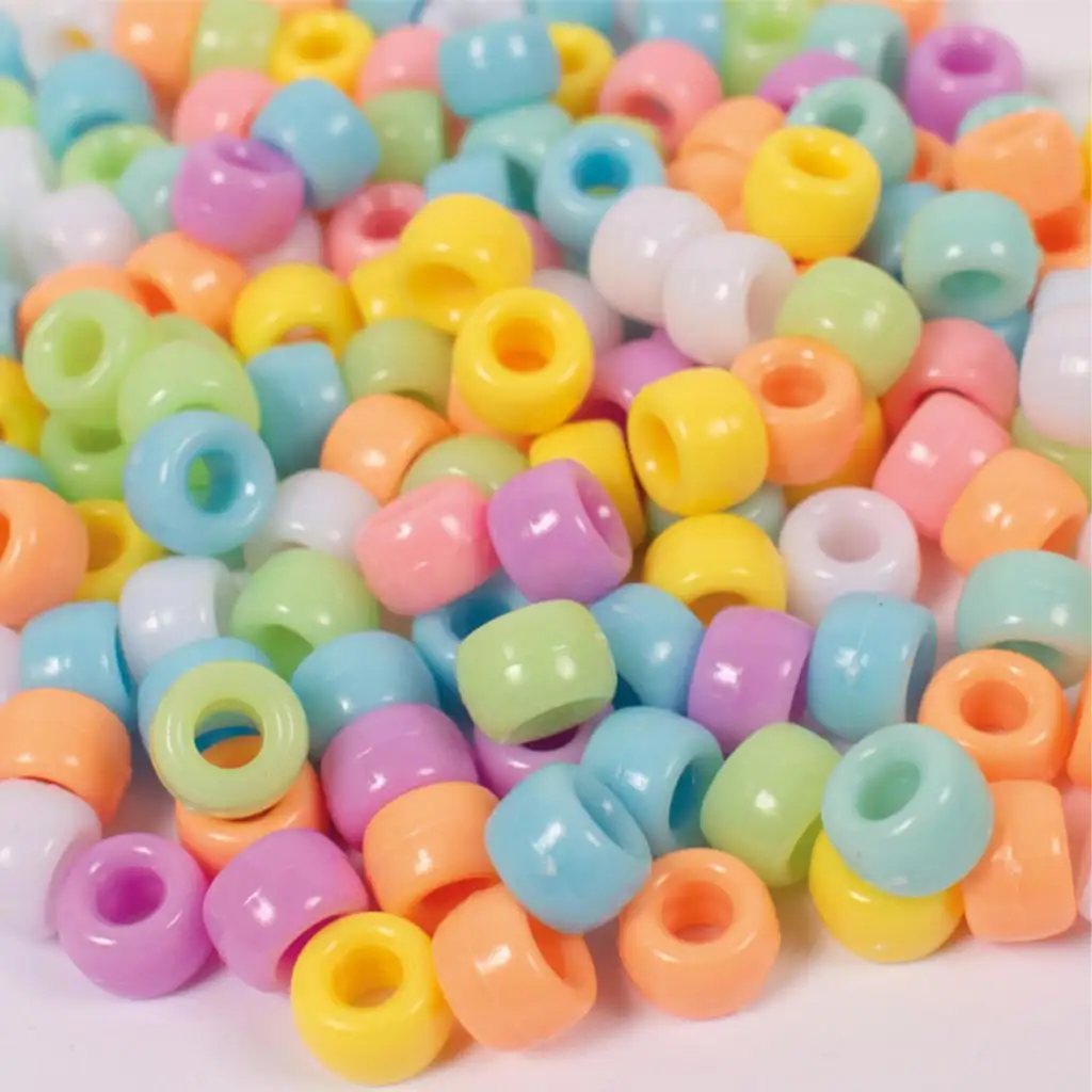 PlayBox: Pastelové 9mm korálky v sade 1000 kusov
