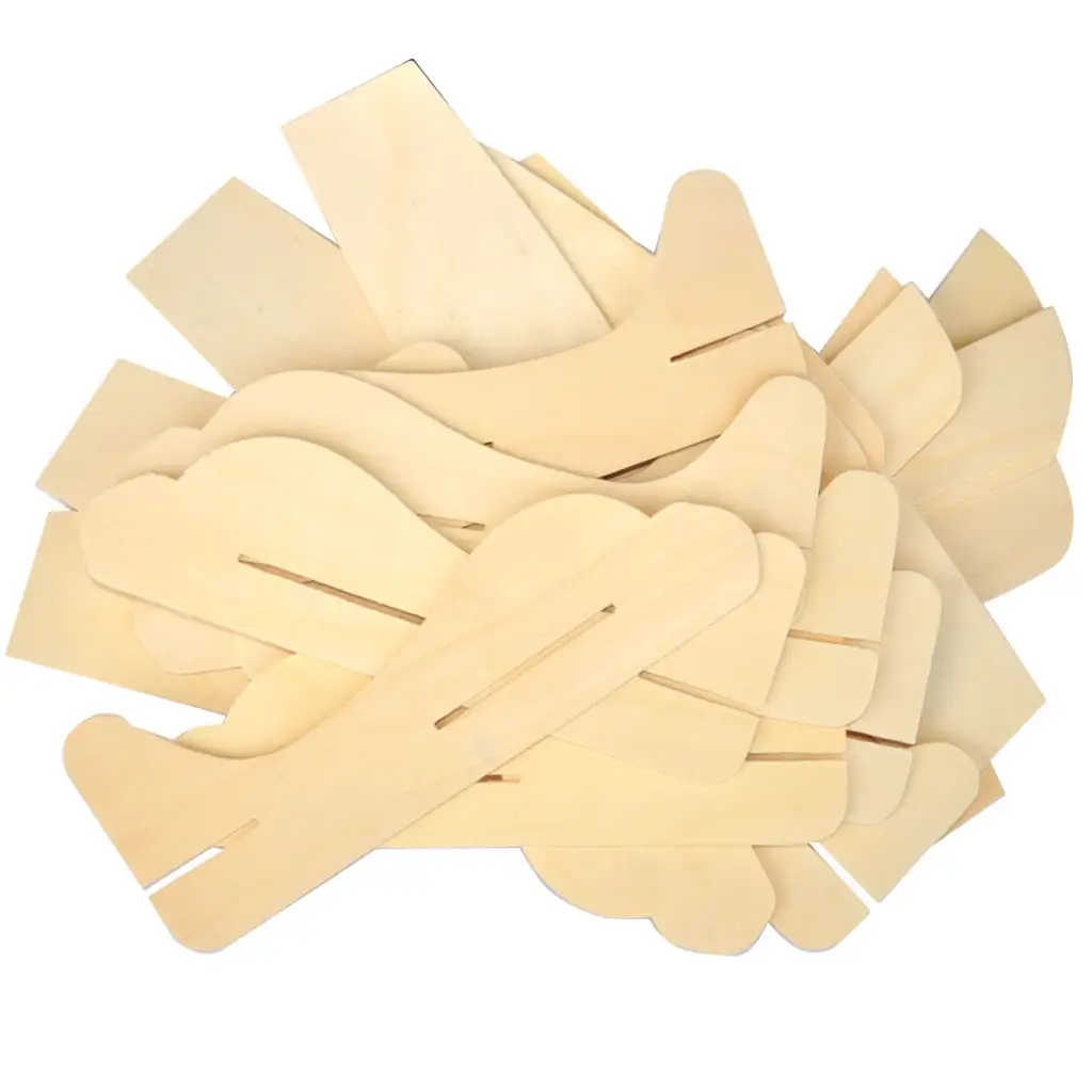 PlayBox: Prírodná drevená zostaviteľná maketa lietadla s 12 stavebnými dielmi kép 2