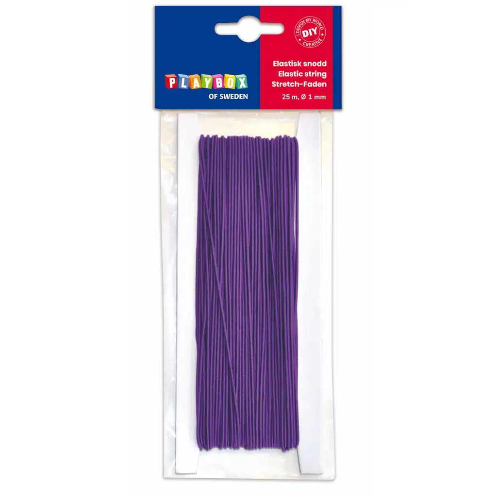 PlayBox: Pružná fialová šnúra 25mx1mm