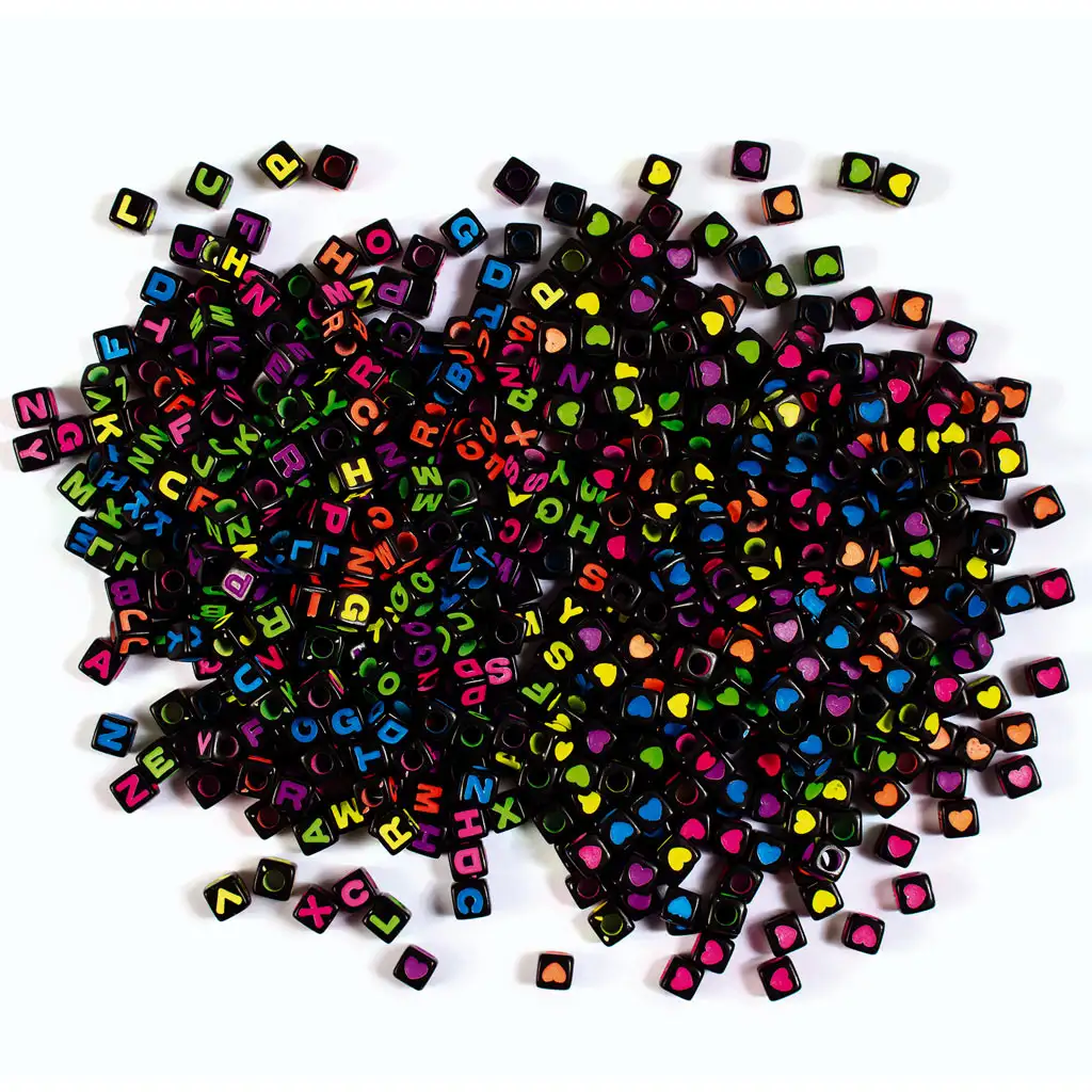 PlayBox: Sada čiernych neonových perličiek, 1250 ks kép 2