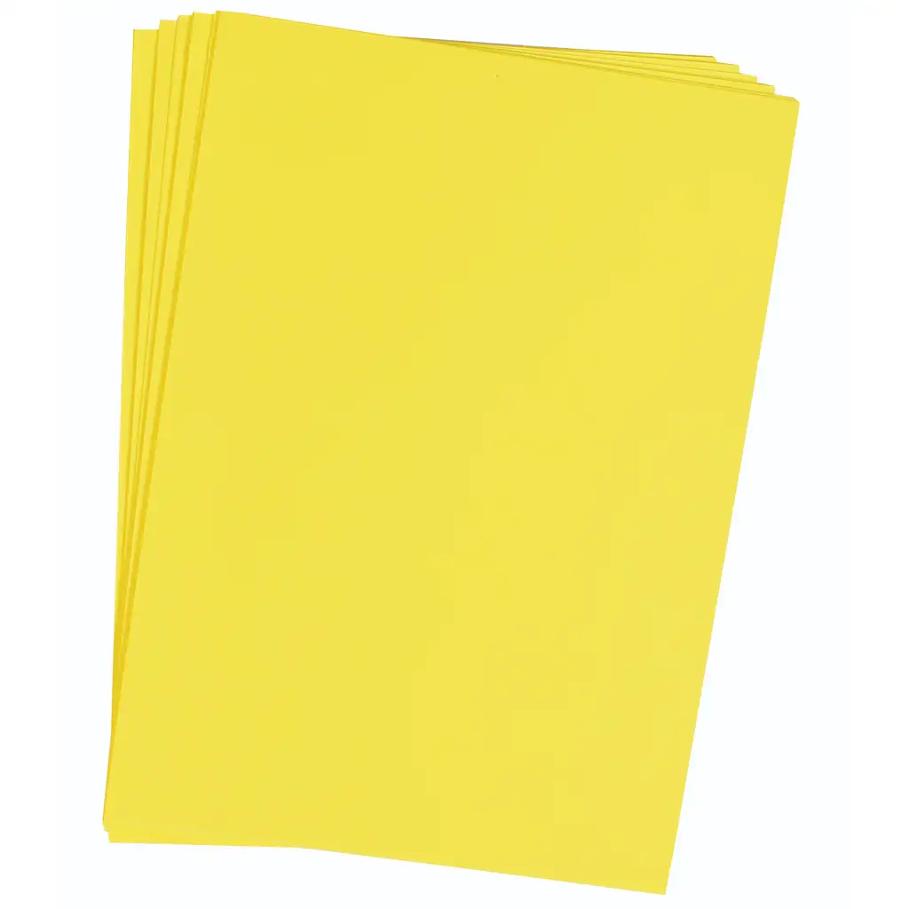 PlayBox: Sada citrónovo žltého kartónového papiera A4, 25 ks, 180 g