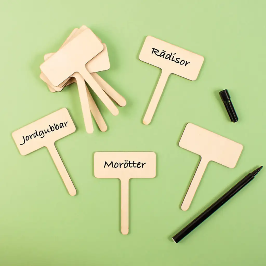 PlayBox: Sada drevených označovacích tabuliek na výsadbu, 10 ks kép 2