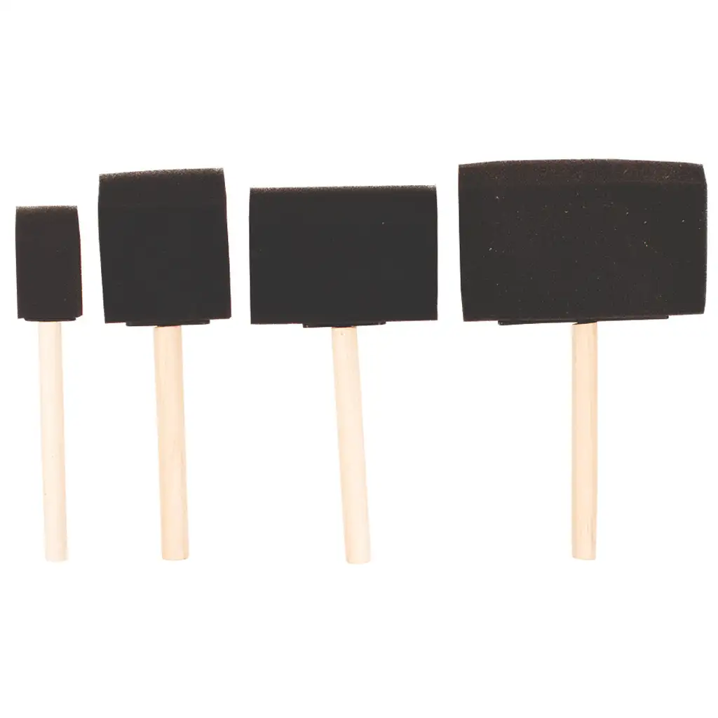 PlayBox: Sada hubkových štetcov v rôznych veľkostiach, 4 ks