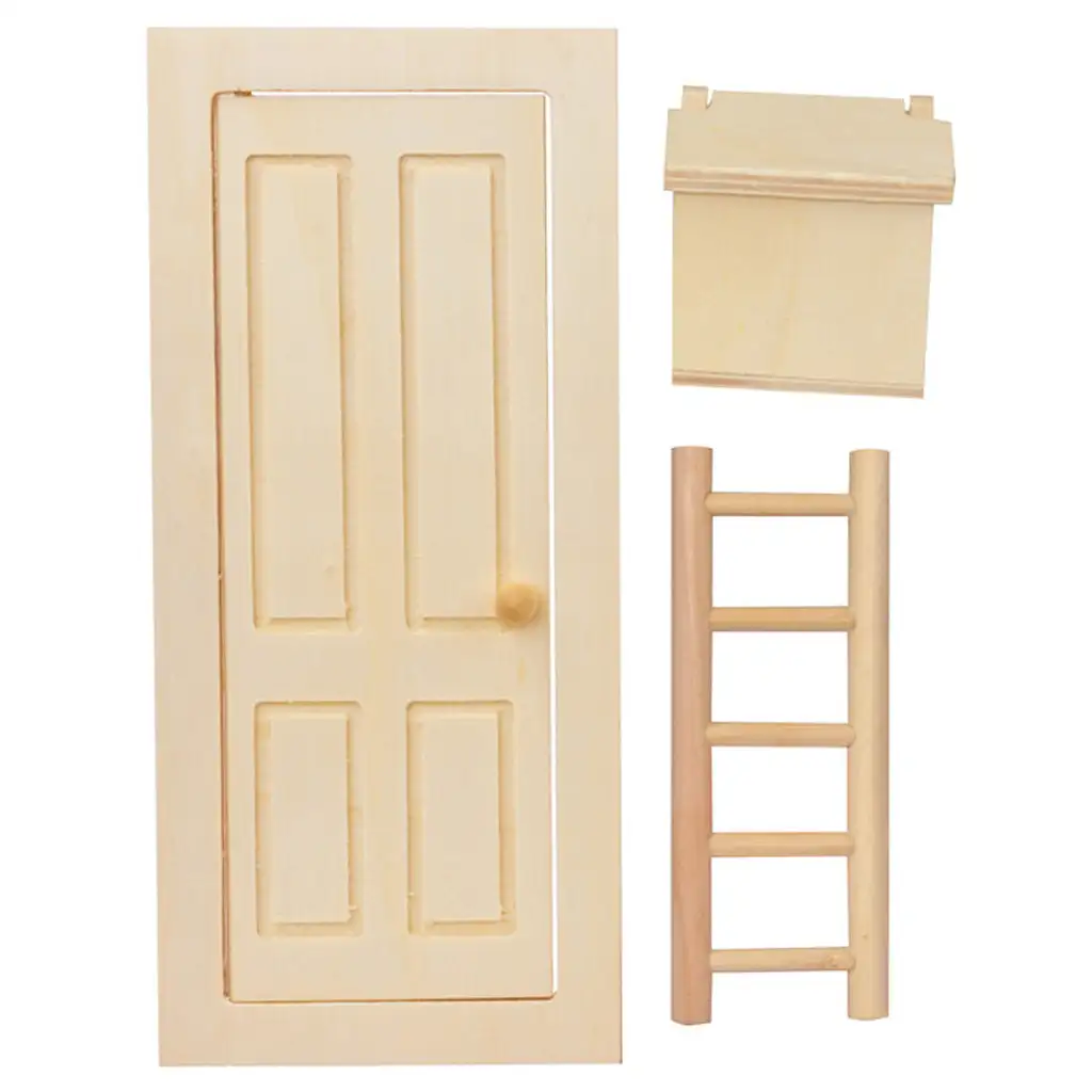 PlayBox: Sada mini elfových dverí s rebríkom a poštovou schránkou kép 2