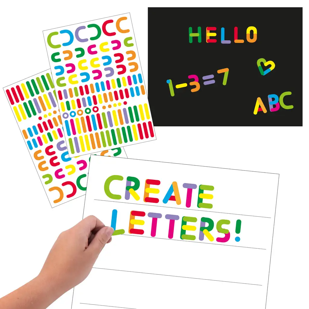 PlayBox: Sada nálepiek na tvorbu písmen, 600 kusov kép 2
