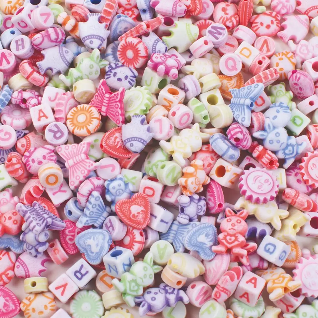 PlayBox: Sada zmiešaných perál v pastelových farbách, 550 kusov