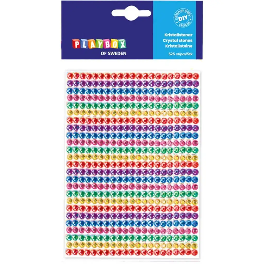 PlayBox: Samolepiace farebné kamienky 525ks 5mm