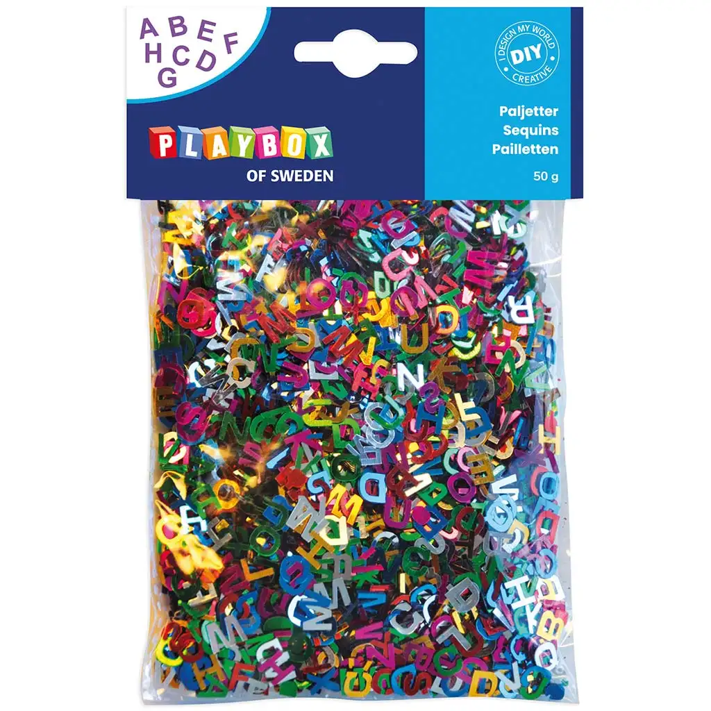 PlayBox: Samolepiace farebné písmená 50g