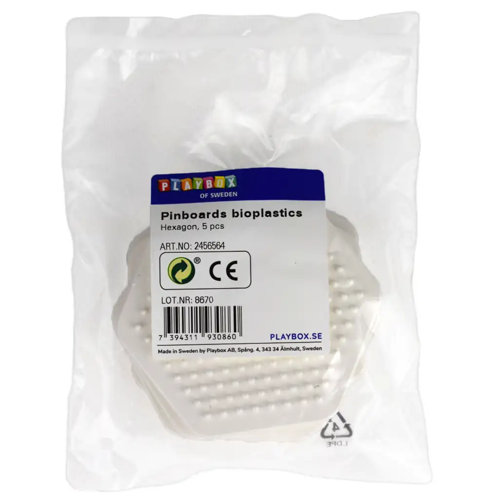 PlayBox: Šesťhranná tŕňová základná doska, 5-dielna sada pre zažehľovacie korálky