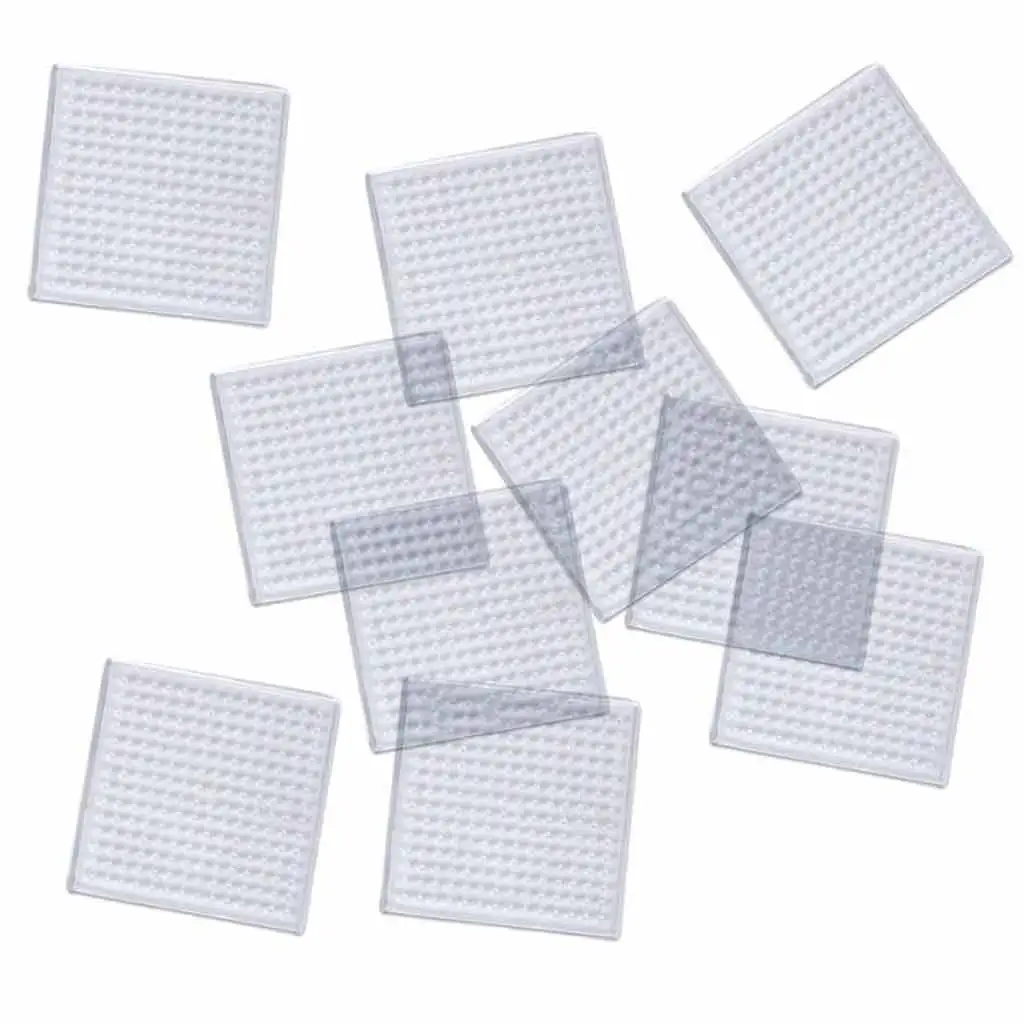 PlayBox: Základná doska v tvare štvorca pre balenie s 5mm MIDI žehliacimi korálkami, sada 10 kusov.