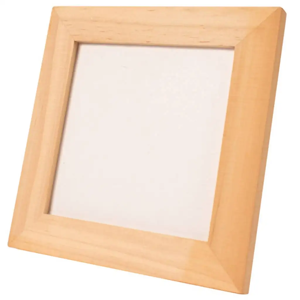 Playbox: Rám na maľovanie z prírodného dreva – 120 x 120 mm