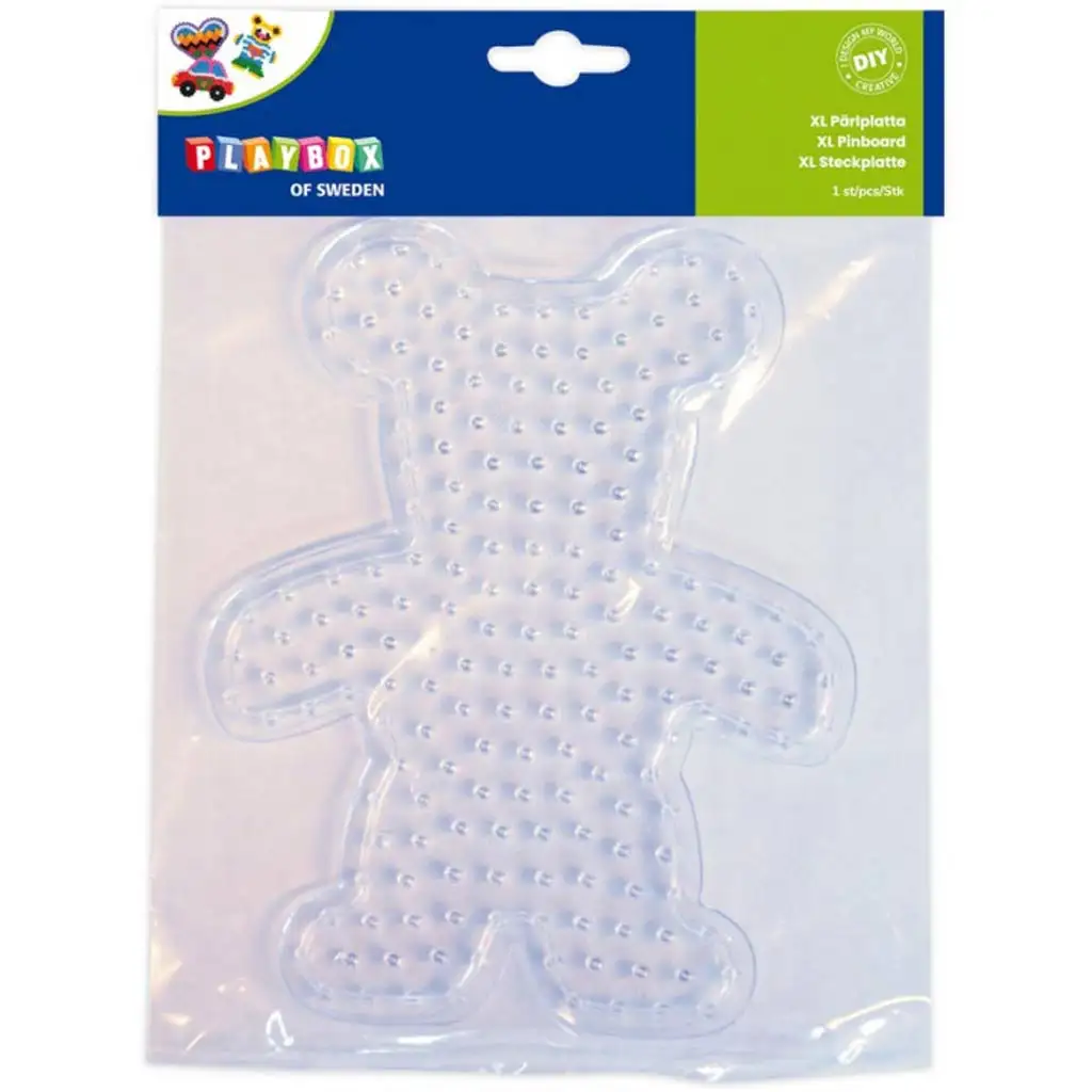 Playbox: XL zažehľovacia korálková podložka – 1 kus (medveď, auto alebo srdce)