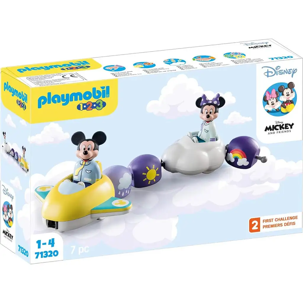 Playmobil 1.2.3 & Disney: Mickey a Minnie myš s lietadlom do oblakov (71320)