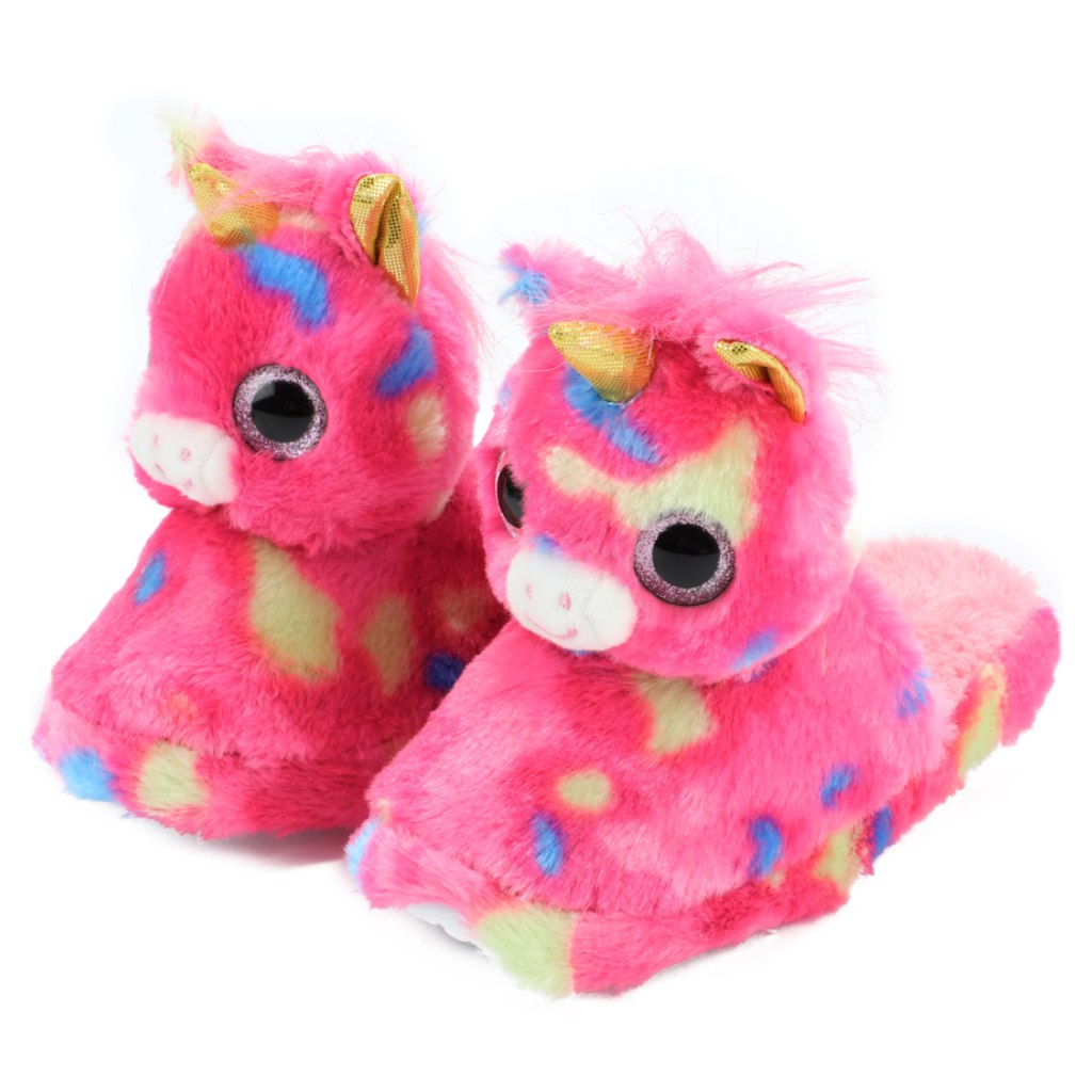 Plyšové papuče s jednorožcom, veľkosť 25-27 kép 2