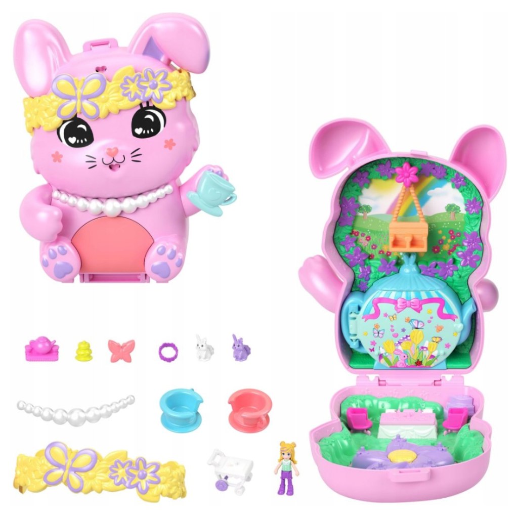 Polly Pocket: Stredná sada so zajačikom - Mattel kép 2